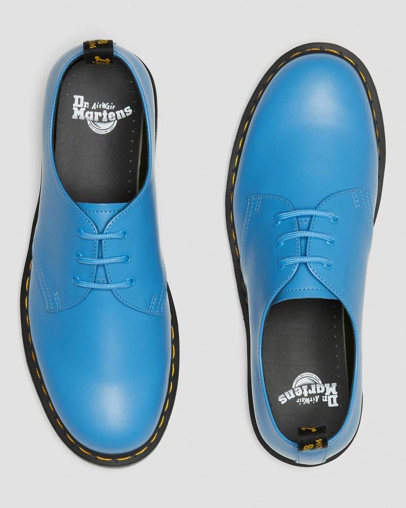 Dr Martens 1461 Iced Smooth Læder Oxford Sko Dame Blå | DK 349WNB